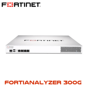 Front view of a FortiAnalyzer 300G network security appliance on a white background.