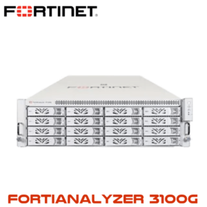 Front view of a FortiAnalyzer 3100G network security appliance with multiple drive bays.