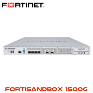 Front view of Fortinet FortiSandbox 1500G network security appliance.