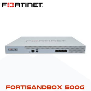 Front view of the Fortinet FortiSandbox 500G security appliance on a white background.