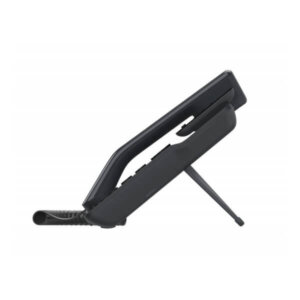 A black hair straightener with a power cord, shown side-on and open, against a white background.