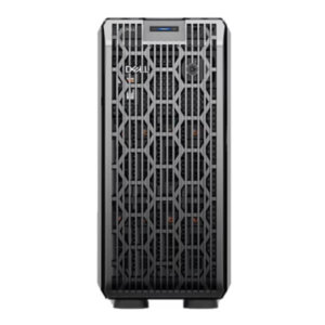 Front view of a Dell gaming desktop tower featuring a modern design with a honeycomb grille for ventilation.