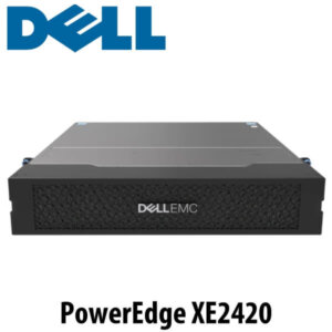 Front view of the Dell PowerEdge XE2420 server featuring the Dell EMC logo.