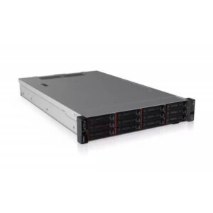 A sleek and modern 1U server rack unit featuring multiple drive bays and connectivity ports.